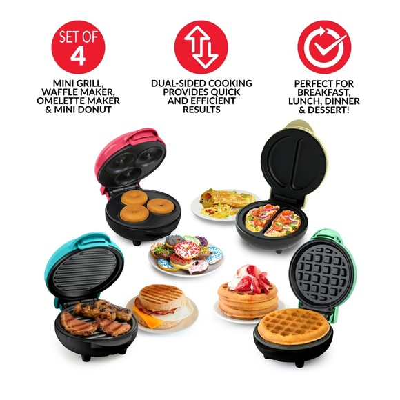NEW IN BOX My mini grill, donut maker, waffle maker and omelette maker - Picture 3 of 5